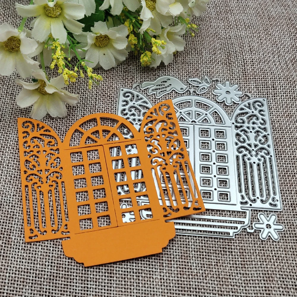 Металлические трафареты для вырезания окон, трафареты для рукоделия, скрапбукинг, декоративное тиснение, шаблон ручной работы