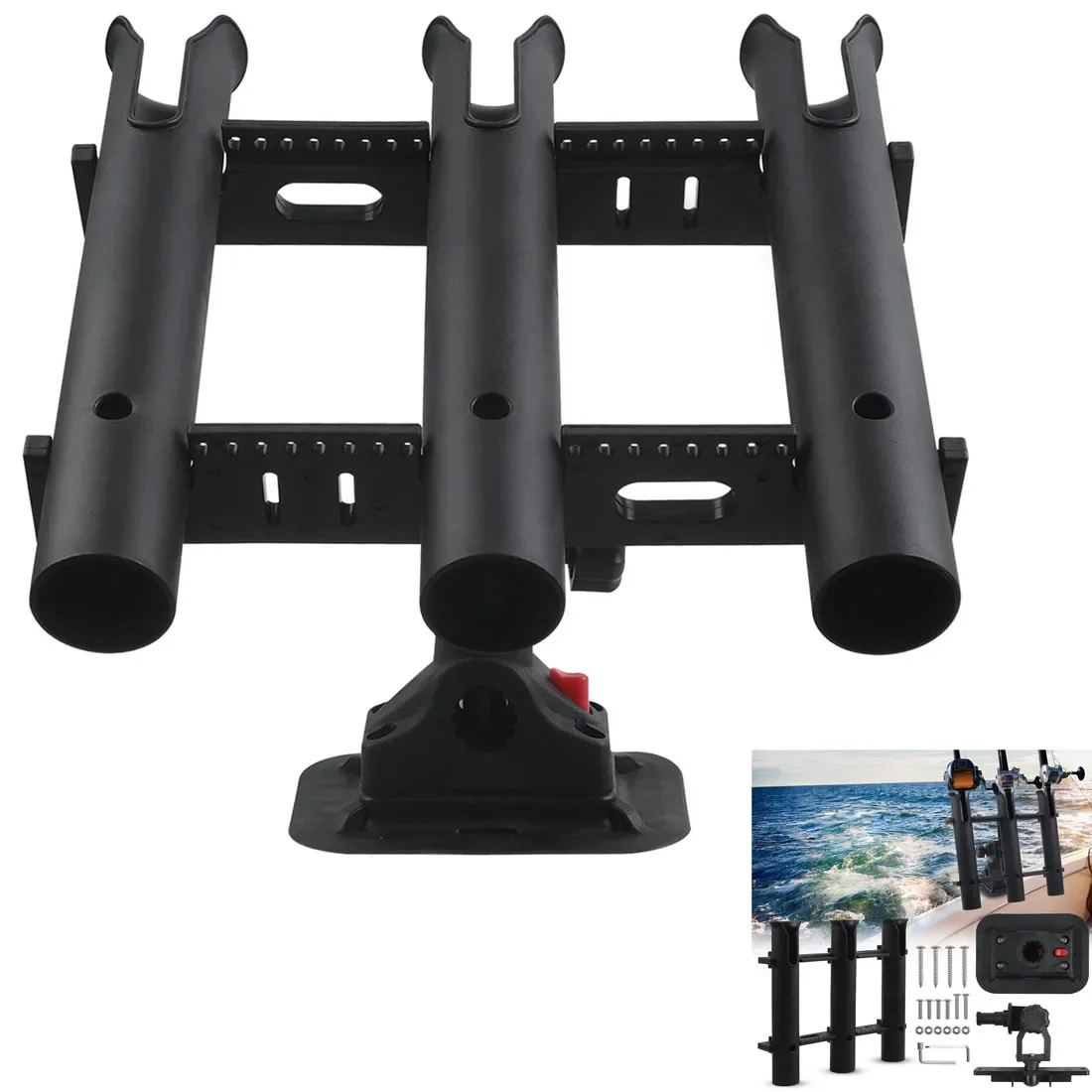 

Rod Holder Storage Garage Truck Pole Holders Fishing With Boat Rod For Side-Mount Screws 3 Bracket Fishing Tube Rod Rack Kayak