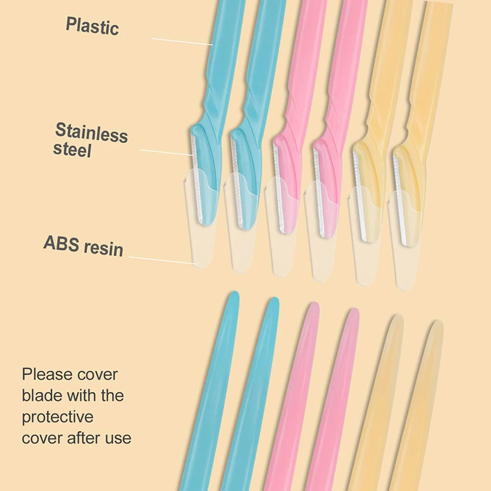 10/20/50/100Pcs Eyebrow Trimmer Eyebrow Razor Women Face Razor Hair Remover Blades Shaver Sharp Portable Makeup Tool Accessories 5