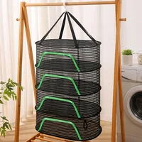 Folding Food Drying Net Anti-mosquito Dry Rack for Herbs Hanging Basket Dryer Bag Mesh Herb Drying Net for Vegetable Fruit 1