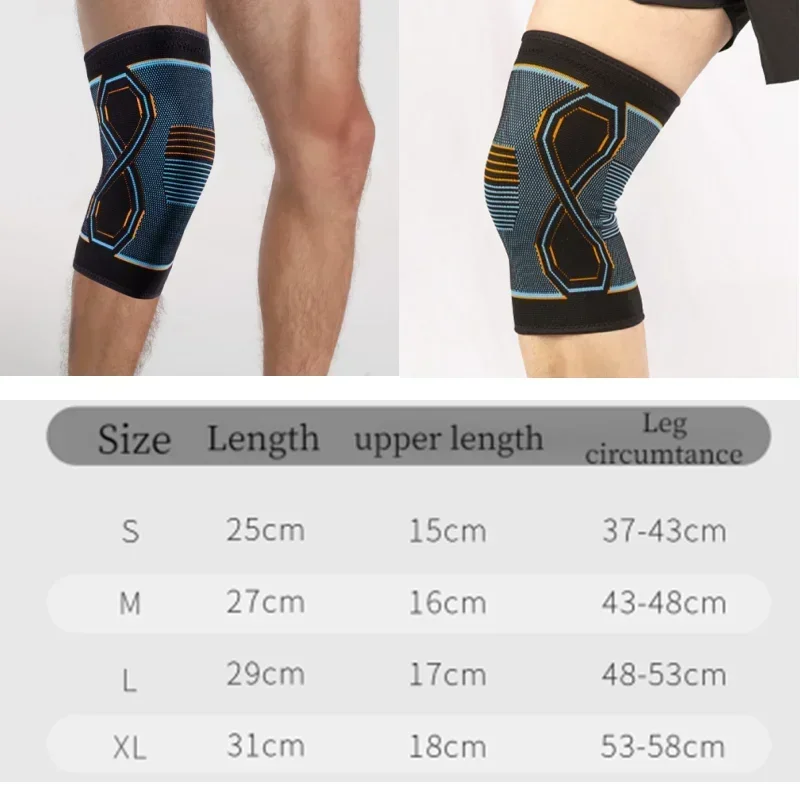 Knee Brace 1PC Compression Knee Brace Workout Knee Support for Joint Pain Relief Running Biking Basketball fitness Knitted pads Sleeve