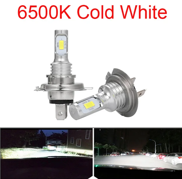 Ultra-Bright LED Car Fog & Headlight Lamps, 6500K, 12V/24V (2-Pack)