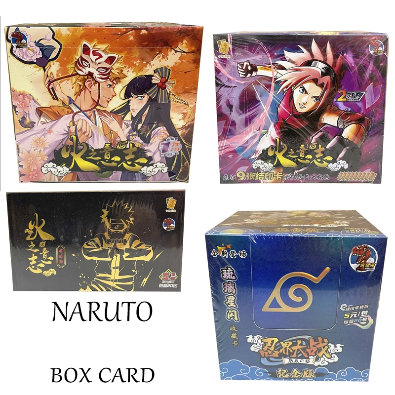 

Naruto Sealed Box Card Uchiha Madara Kakashi Anime Characters Bronzing Rare Collection Flash Card Cartoon Toys Christmas Gift