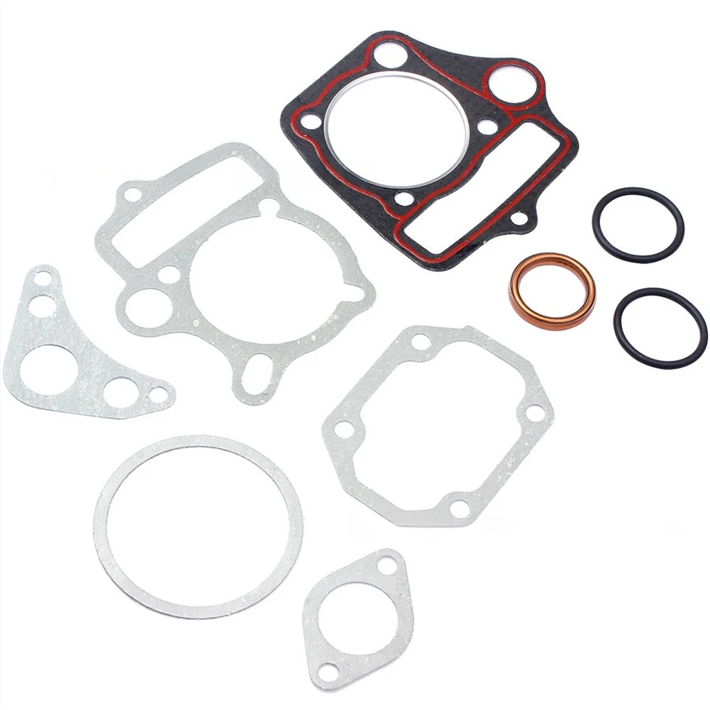1set Cylinder Gasket Set 52.4mm Head Base With A Round Oil Hole For 110cc 125cc Horizontal Engine For Dirt Bike Maintains