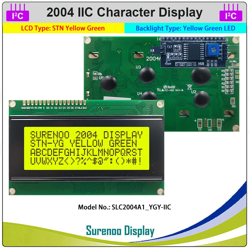 Serial IIC I2C TWI 2004 204 20*4 English & Japanese Character LCD Module Display Panel Screen for Arduino lcd display module display module