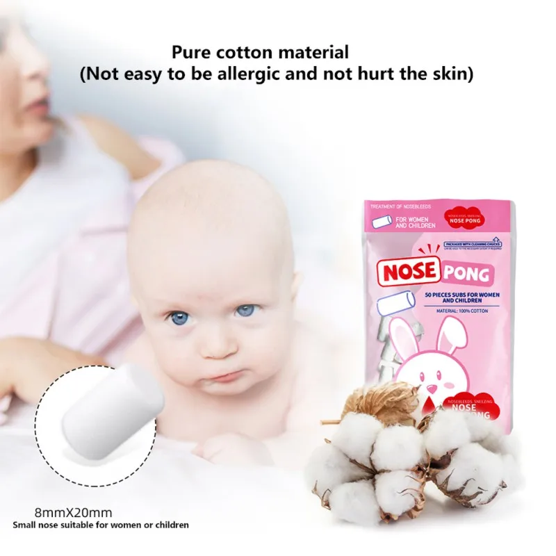 Quick Stopped Nose Blood Stop Bobbin Child Nose Bleeding Runny Spray Degreasing Cotton Roll Children Big People