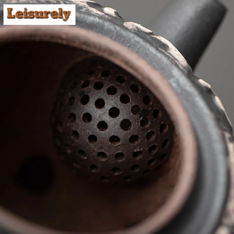 Wabi Sabi Style Ancient Lotus Teapot Tea Set Complete Set Retro Tea Ceremony Set Teapot and Tea Cup Set Tea Items Decoration