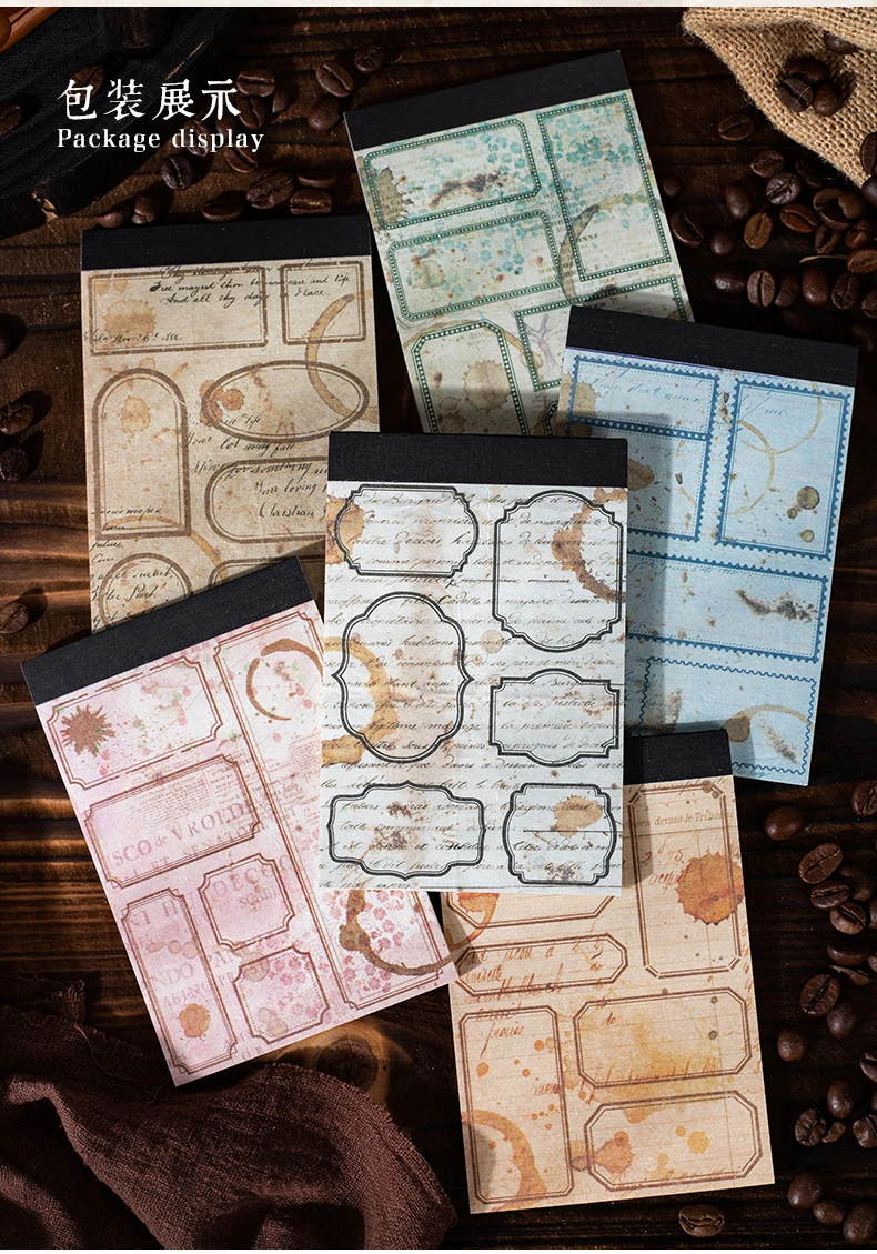 30 stücke Vintage Grenze Material Papier tränen bare dekorative Junk Journal Hintergrund Papier handgemachte DIY Handwerk Lieferungen – Detail 3