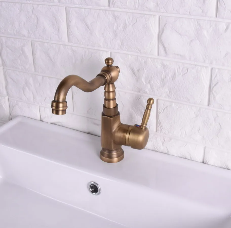 antique-brass-single-lever-handle-kitchen-basin-faucet-bathroom-sink-hot-and-cold-taps-2sf122