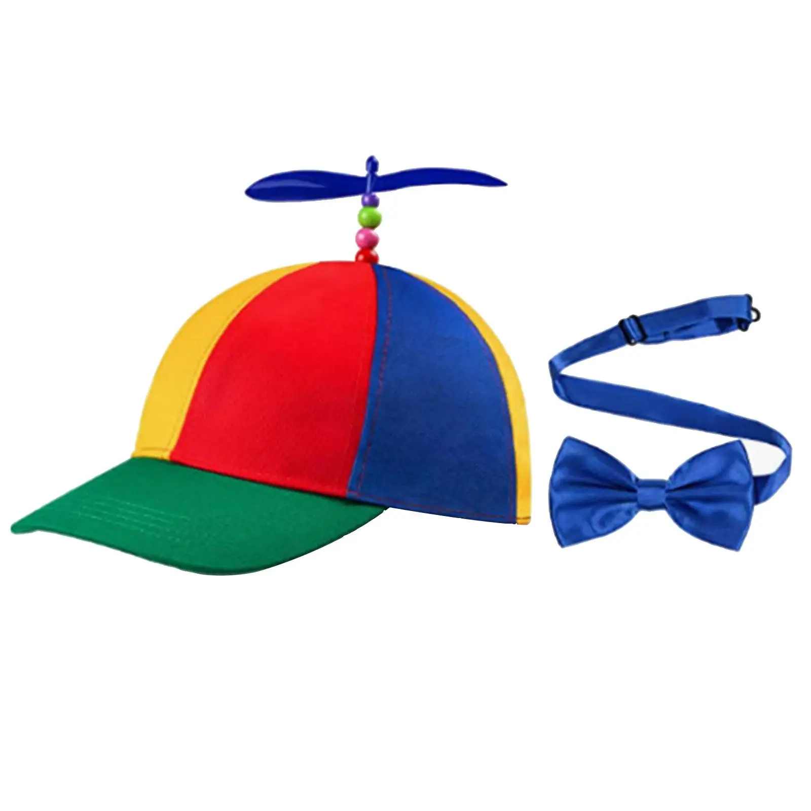 

Kids Propeller Hat Funny Rainbow Top Hat Propeller Ball Hat Helicopter Caps for Fancy Dress Daily Wear Casual Camping Boys Girls