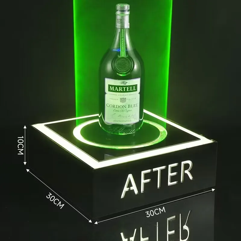 WU Wine Bottle Display Rack Holder VIP LED Bottle Glorifer Nightclub Bar Presenter With Green Blue Red Laser Light