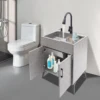 Stainless Steel Kitchen Sink with Cabinet and Faucet Portable Laundry Sink for Laundry & Utility Room Multi-functional Kitchen 2