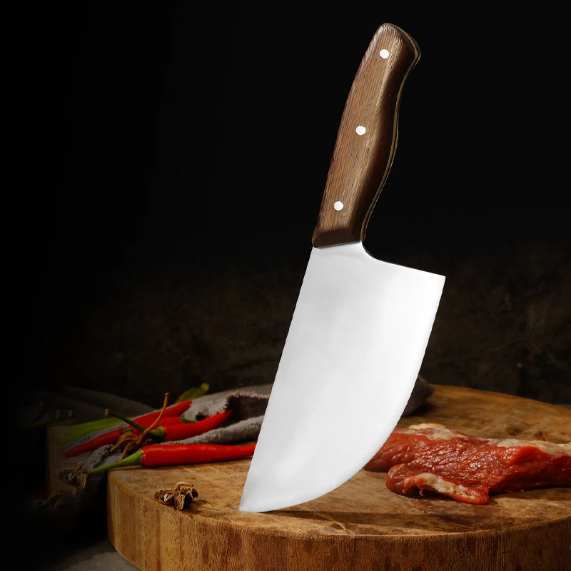 

6-Дюймовый Нож для нарезки мясника, мясника, кованые кухонные ножи Longquan ручной работы для резки овощей и мяса, венге, дерева, Hnadle