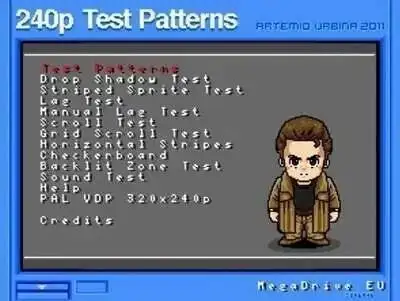 240P Test Patterns 16Bit MD Game Card For Sega Mega Drive For