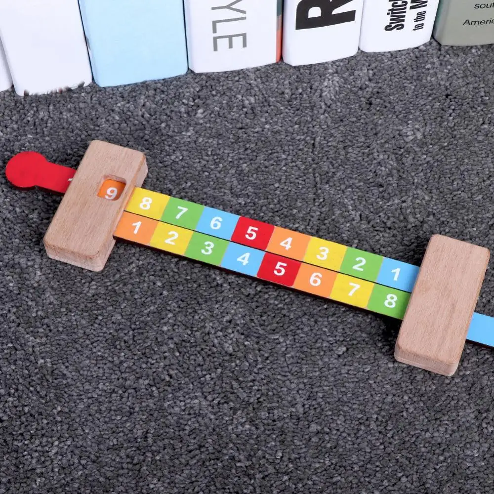 Kids 1-10 Numbers Addition Subtraction Ruler Toy School Arithmetic Teaching Aid