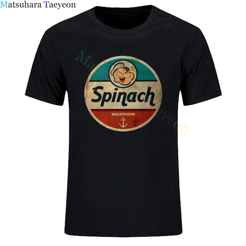 Spinach Session Special Tshirt The Hot Blood Animation Quality Creative Graphic T Shirt Short Sleeve Hot Sale Top Mens T Shirts