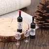 1Set Dollhouse Miniature Simulation Red Wine Box Model Food Accessories For Doll House Decor Kids Pretend Play Toys 3