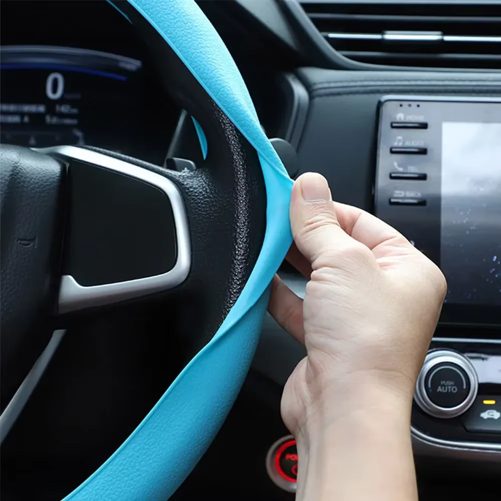 Car Decoration DIY Accessories Silicone Steering Wheel Cover Summer Universal Elastic Glove Cover Soft Texture