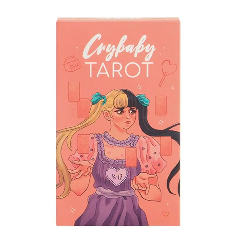 

78 Card Crybaby Tarot Oracle Card Party Game English Tarot Mysterious Divination Deck Family Friend Game Party Favor Gift