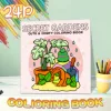 24Pcs Secret Garden Coloring Book - 20x20cm Picture Book with Soothing Nature-Inspired Colors 1