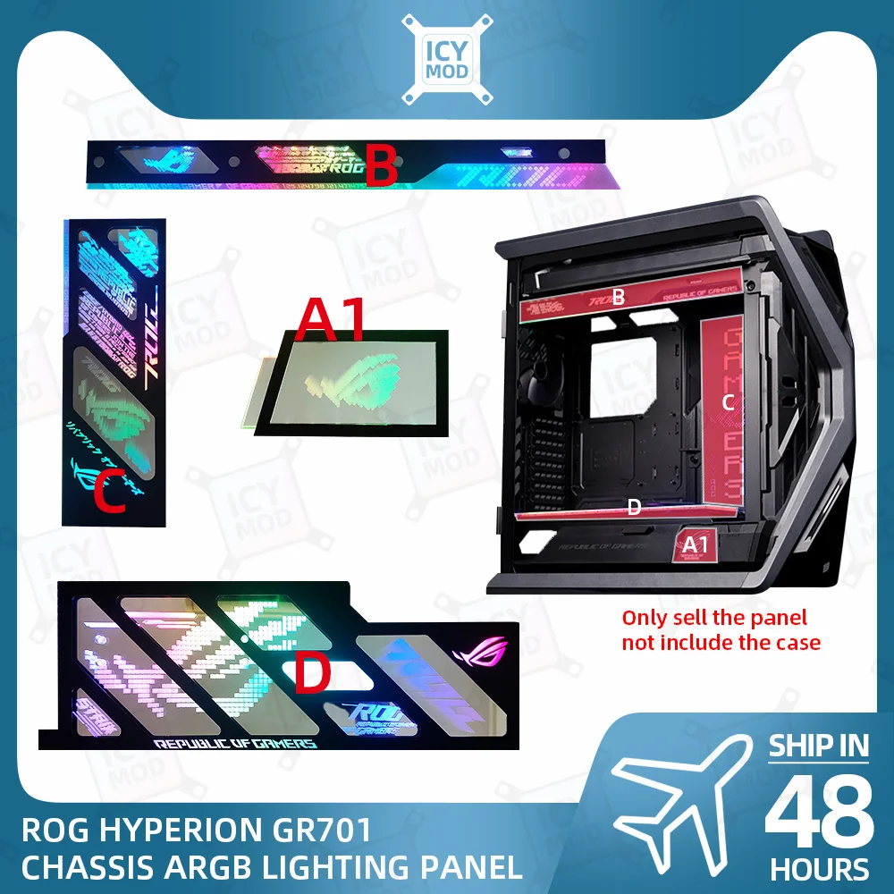 Painel de Caixa de Gravação a Laser Placa de Iluminação Argb Rog Strix Helios pc Mod Placa de Luz Decorativa Asus-gr701
