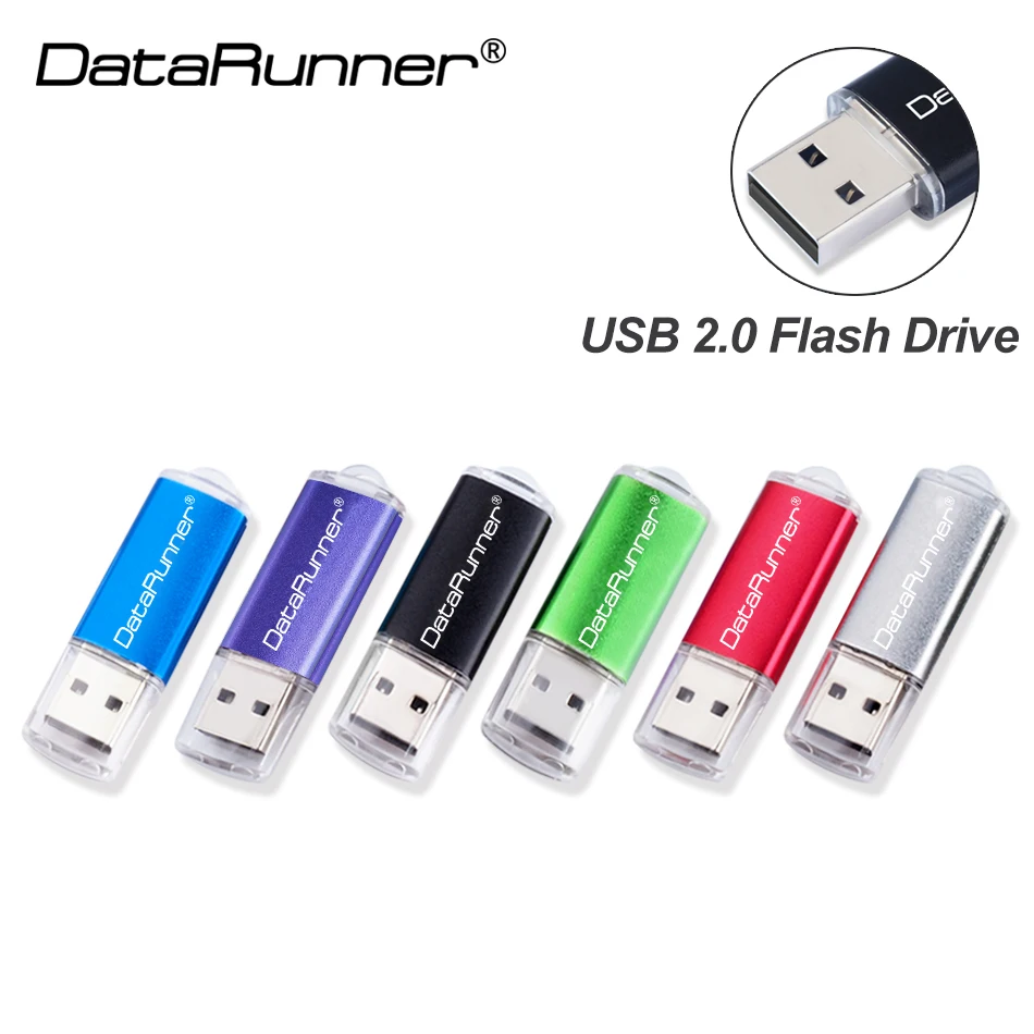 

Металлический USB флеш-накопитель DataRunner, 256 ГБ, 128 ГБ, 64 ГБ, 32 ГБ, 16 ГБ, 8 ГБ, портативная мини-флешка, 2,0 карта памяти