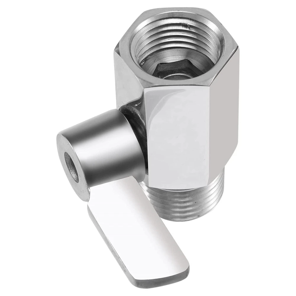Shower Head Shut Off Valve, 304 Stainless Steel Mini Ball Valve NPT Thread(1/2Inch Male x 1/2Inch Female),1 Pack