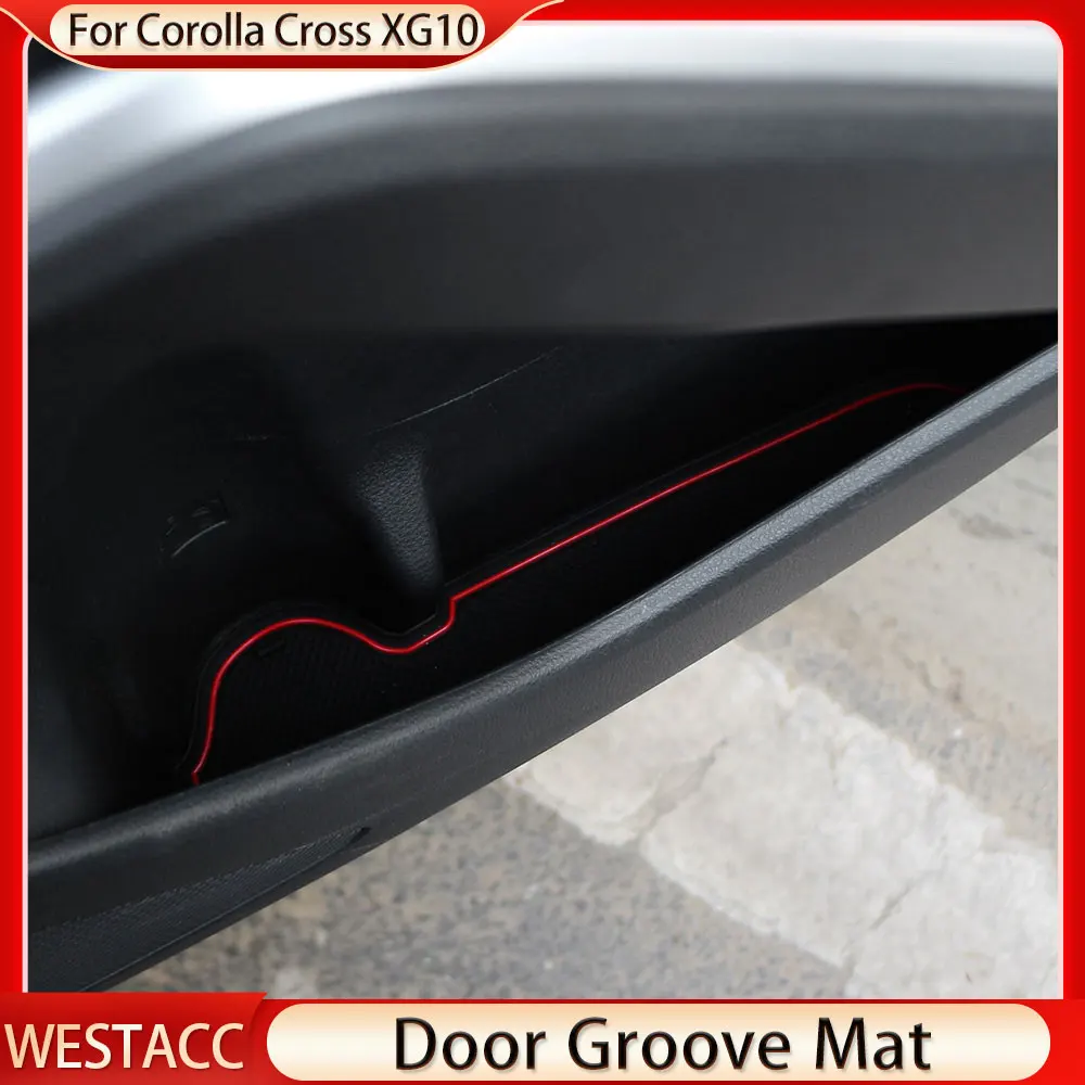 Dust-Proof Car Door Groove Mats with Cup Cushion and Gate Slot Accessories