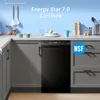 MDF18A1ABB Built-in Dishwasher with 8 Place Settings, 6 Washing Programs, Stainless Steel Tub, Heated Dry, Energy Star, Black 3