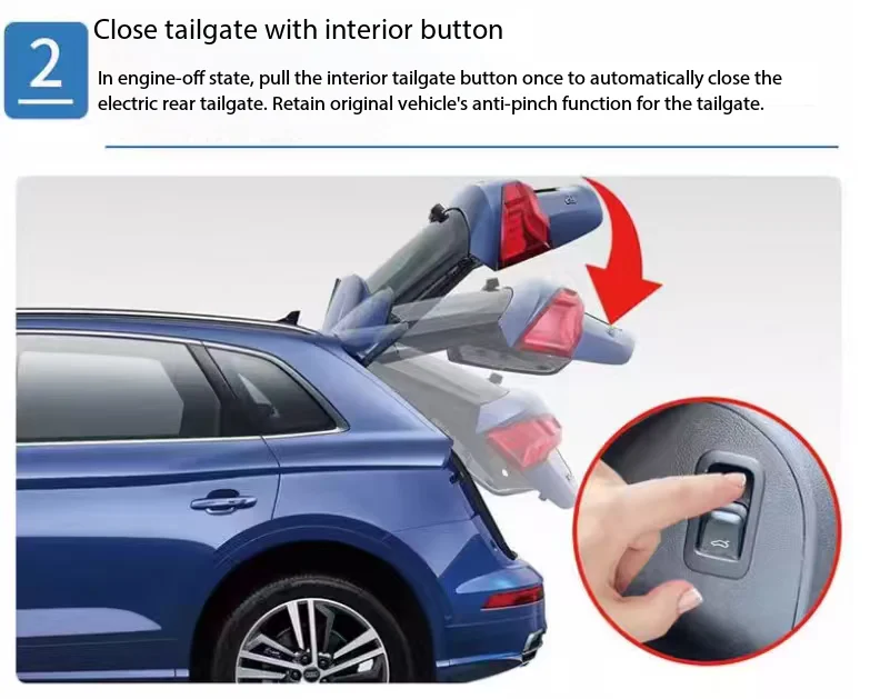 Automatisches Hebe-elektrisches Heckklappen-Schlossmodul, elektrische Heckklappe, umgerüstet, intelligente Schlüsselsteuerung für Audi Old Q5 Q7 – Detail 8