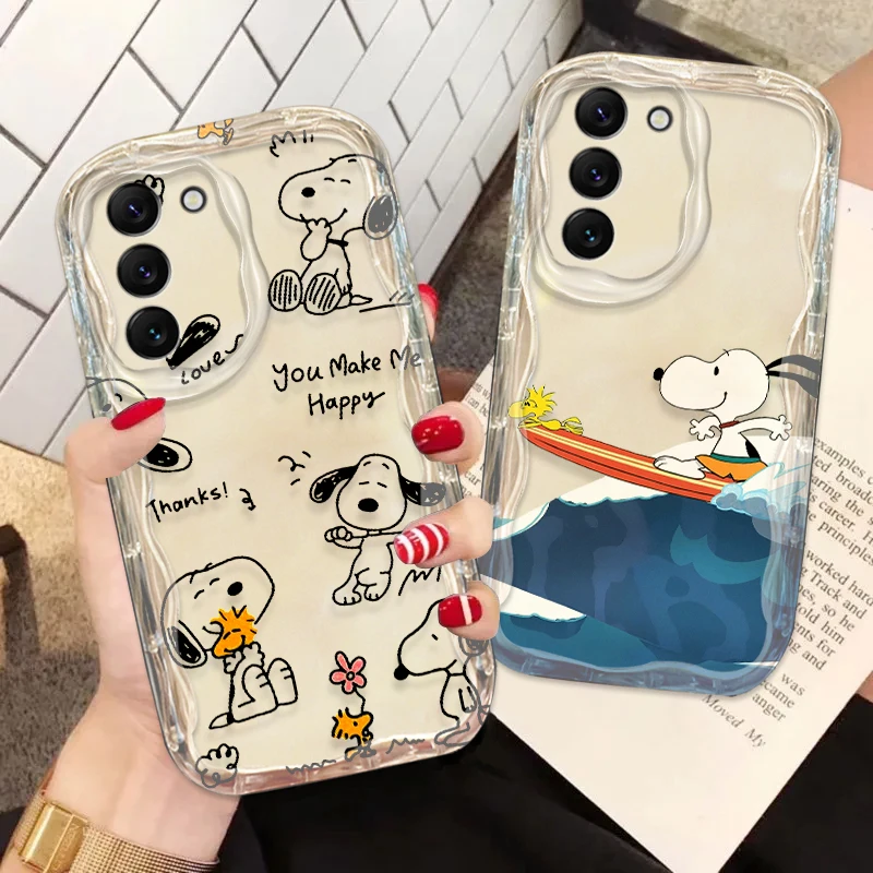 Iively мультфильм Snoopy крутой для Samsung S24 S23 S21 S20 Ultra Plus FE A73 A72 A71 A51 A05S A05 Телефон Чехол
