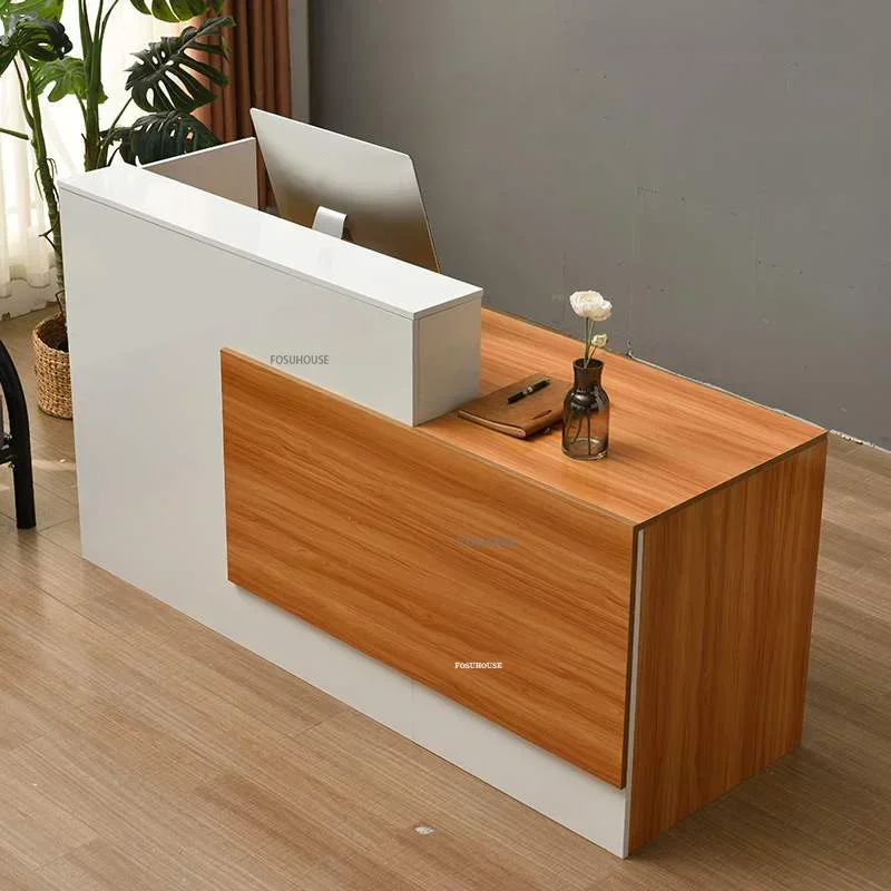 Modern Reception Desk Home Company Front Desks Hotel Welcome Commercial Beauty Salon Counter Cashier Desk Office FurnitureN