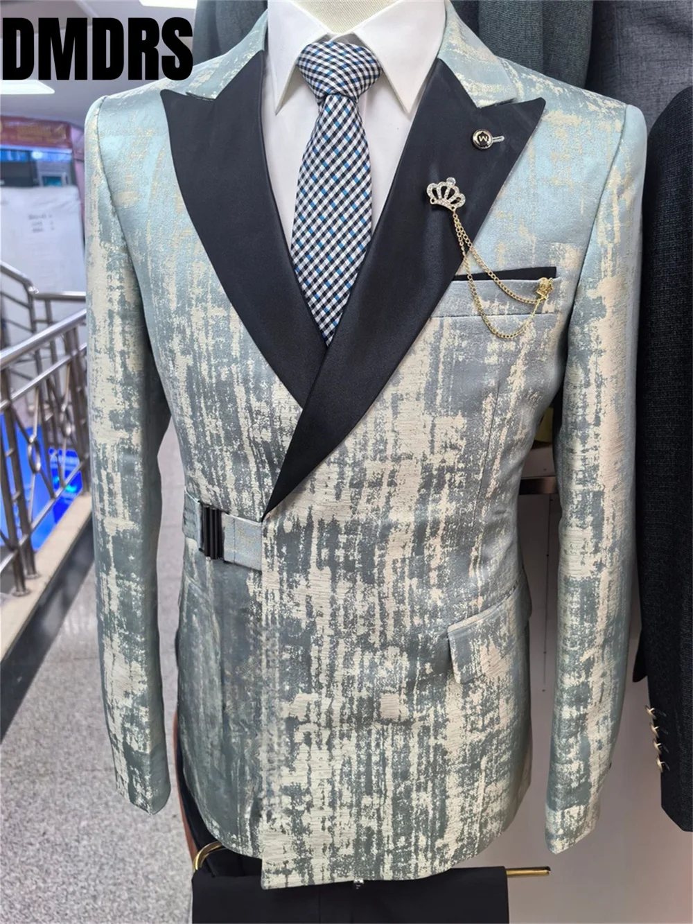 Fast Shipping Men's Suit set For Formal Office Meeting Classic Single Breasted Handsome Wedding Suit Host Party Suit Blazers Pan