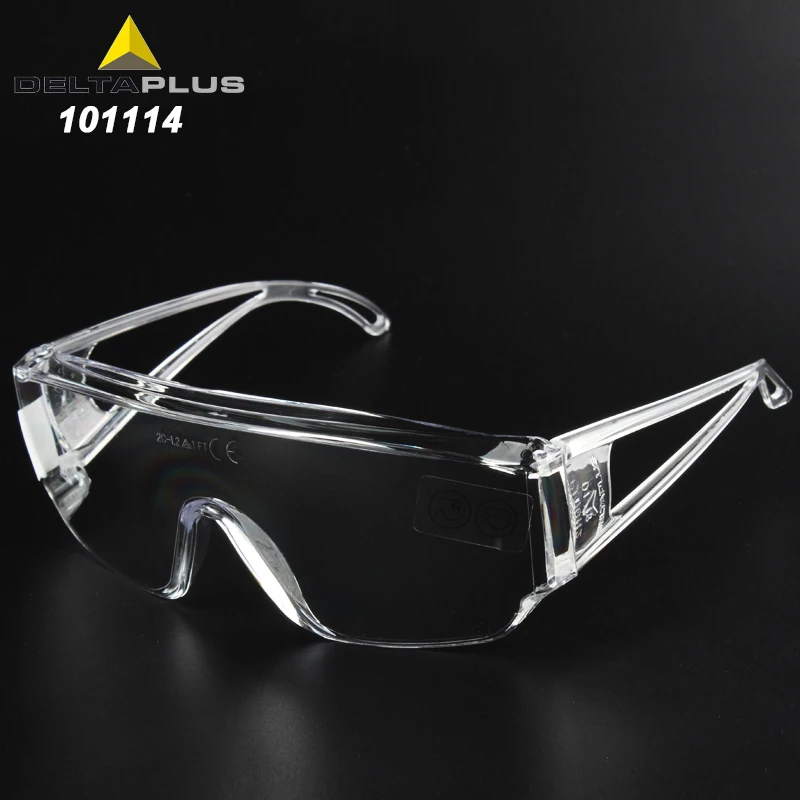 Deltaplus 101114 Protective glasses Transparent HD impact resistant Anti-UV Anti-fog Glasses outdoor ride eye mask