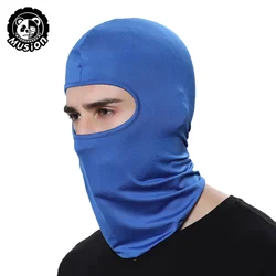 Enhanced Dust - Proof Full Face Ice Silk Outdoor Balaclava (Sapphire Blue)