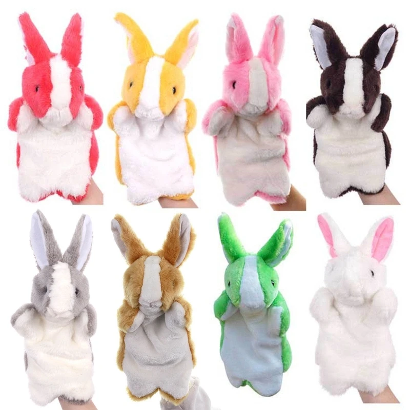 

Bunny Hand Puppets 12” Soft Plush Stuffed Animal Rabbit Hand Puppet for Kids Perfect for Storytelling Teaching Preschool