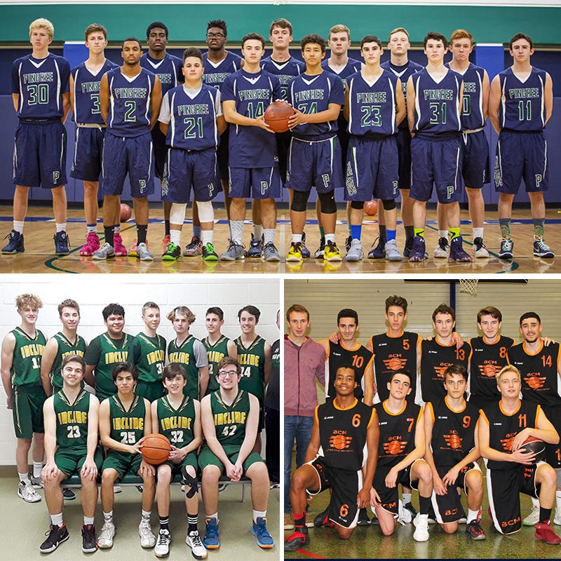Basketball Jerseys Full Sublimation 100% Polyester Print Mens Reversible Basketball Shirts Mesh Fabric Basketball Uniform For Adults