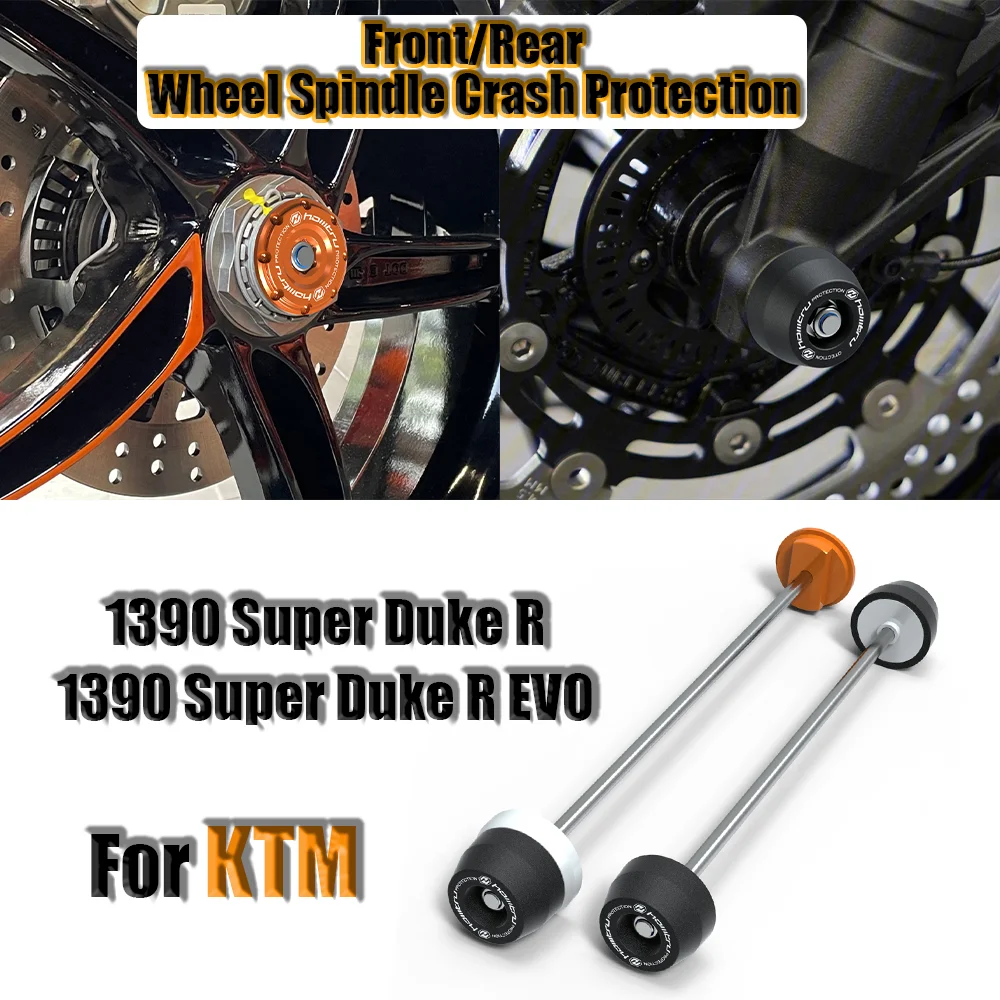 

For 1390 Super Duke R /1390 Super Duke R EVO Motorcycle Wheel Anti-Collision Protector Front Axle Fork Crash Sliders