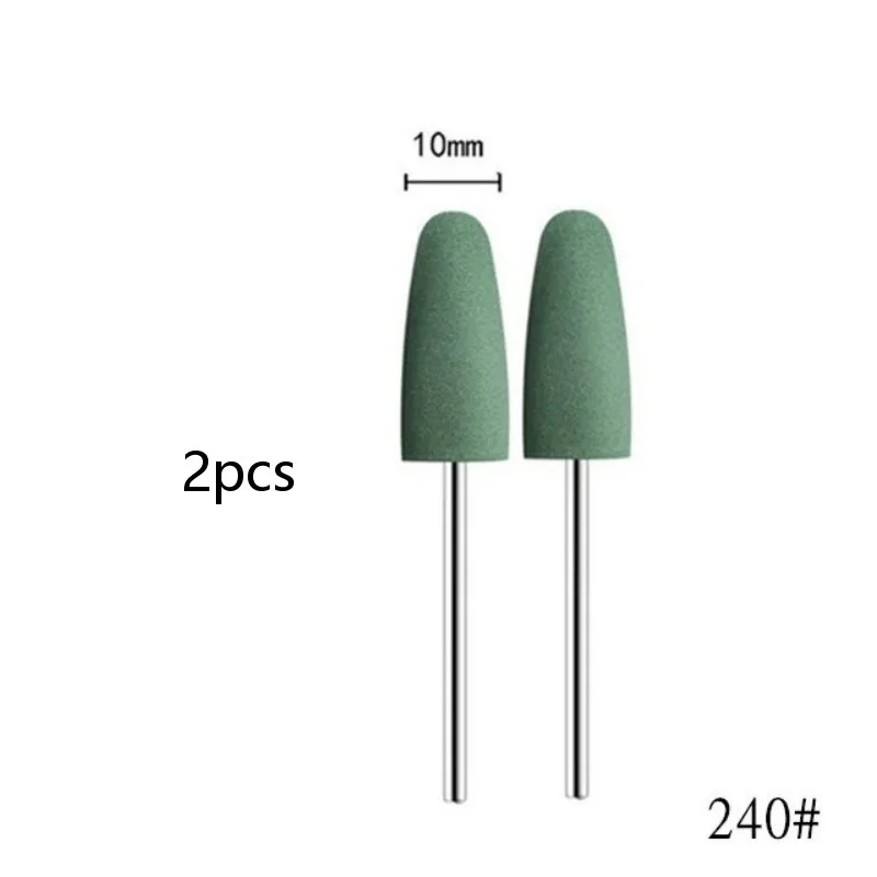 Silicone Rubber Manicure Grinding Head - 2 Pack for Burr and Dead Skin Removal