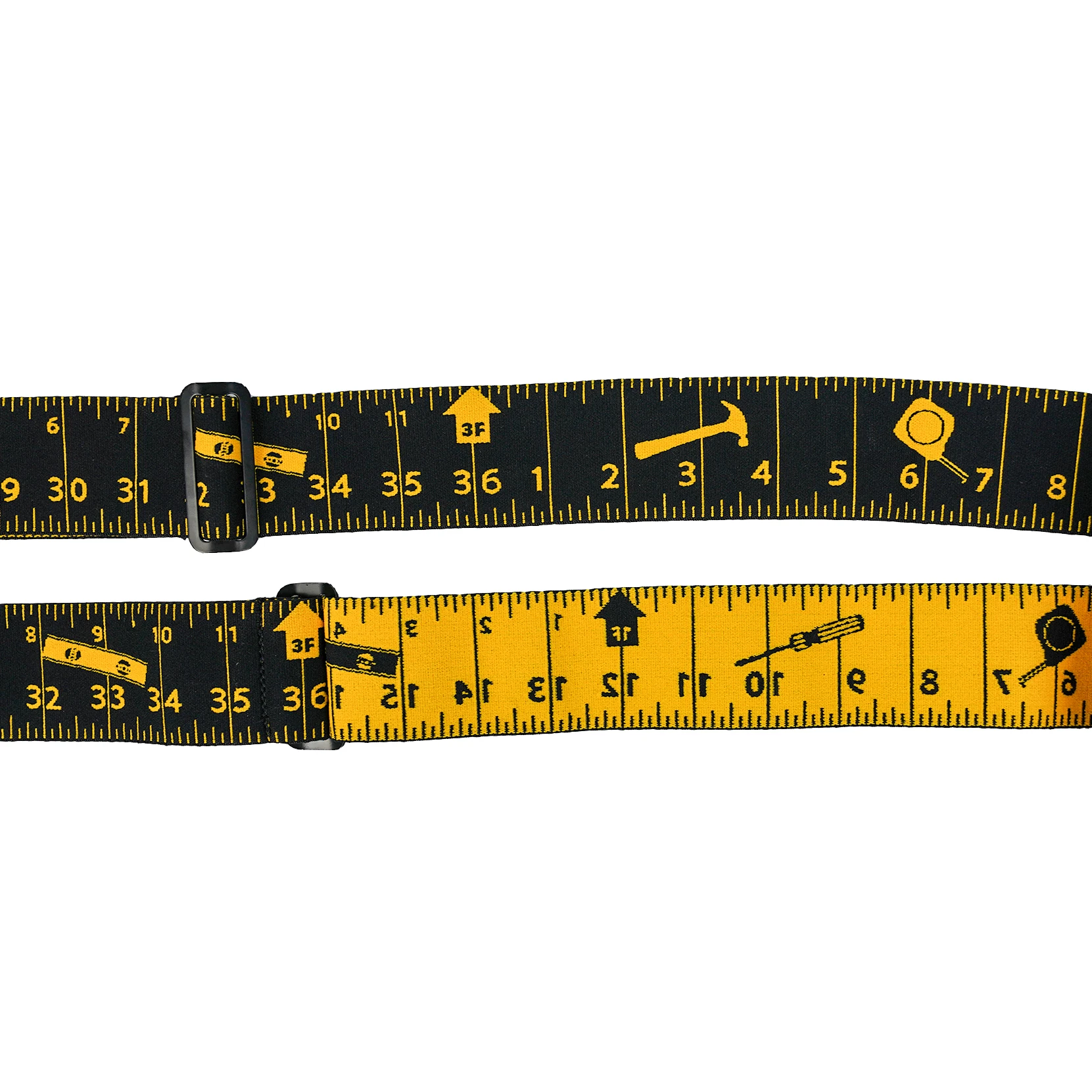 Men Suspender Tape Measure Pattern Fully Strength Elastic Heavy Duty Clip Ruler