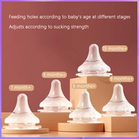 Baby nipples /for pigeon 2nd / 3rd generation bottles, silicone natural taste, wide diameter 5CM universal nipple 1