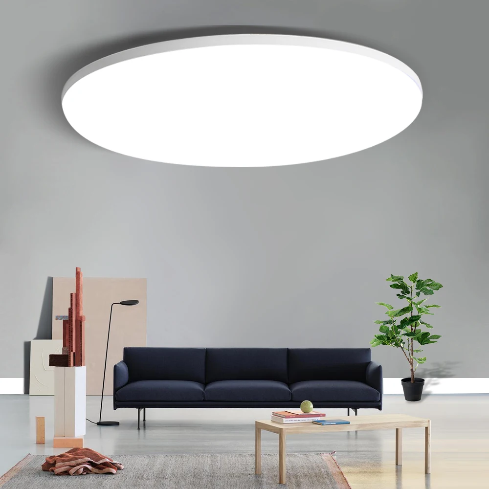 Lámpara De Techo LED De 36 W, 4000 K, 3240 Lúmenes, Luz Natural Cuadrada Y 36 W, 4000 K, 3240 Lúmenes, Luz Natural Redonda Para Cocina, Dormitorio, Pasillo De 9 Pulgadas