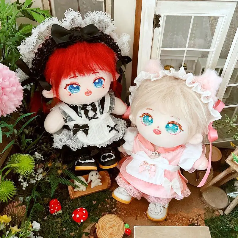 20cm IDol Doll Skeleton No attributes Star Plush Cotton Dolls Cute long Fried Hair Curly Hair Toys Fans Collection Children Gift 4