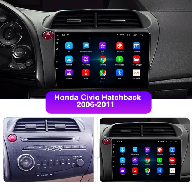For Honda Civic Hatchback 2006-2011 Android 13 Car Radio Multimedia Video  Navigation 2 Din Stereo DVD Head Unit Speaker Carplay - AliExpress
