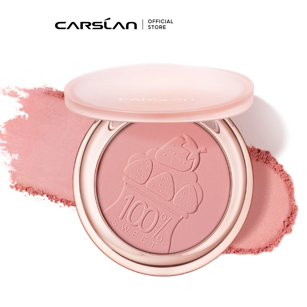 

CARSLAN 6 Colors Sweet Face Blush Palette Velvet Matte Light Shimmer Blusher Natural Cheek Contour Tint Peach Pink Rouge