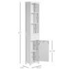 Homcom Bathroom Storage Cabinet, Free Standing Bathroom Storage Unit, Tall Linen Tower with 3-Tier Shelves and Drawer, White 3