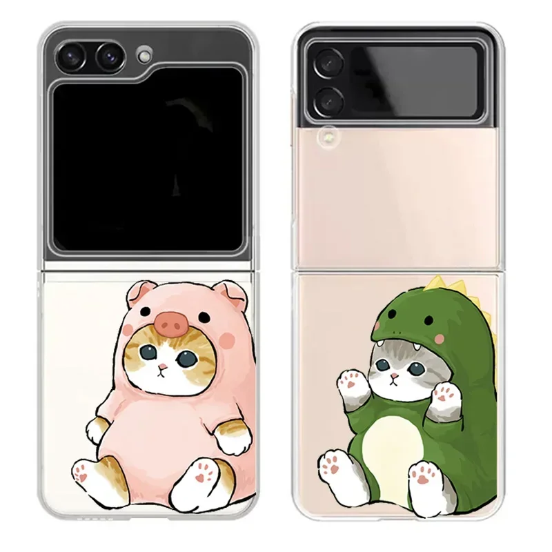 Cute Cat Couple Transparent Paired Phone Case