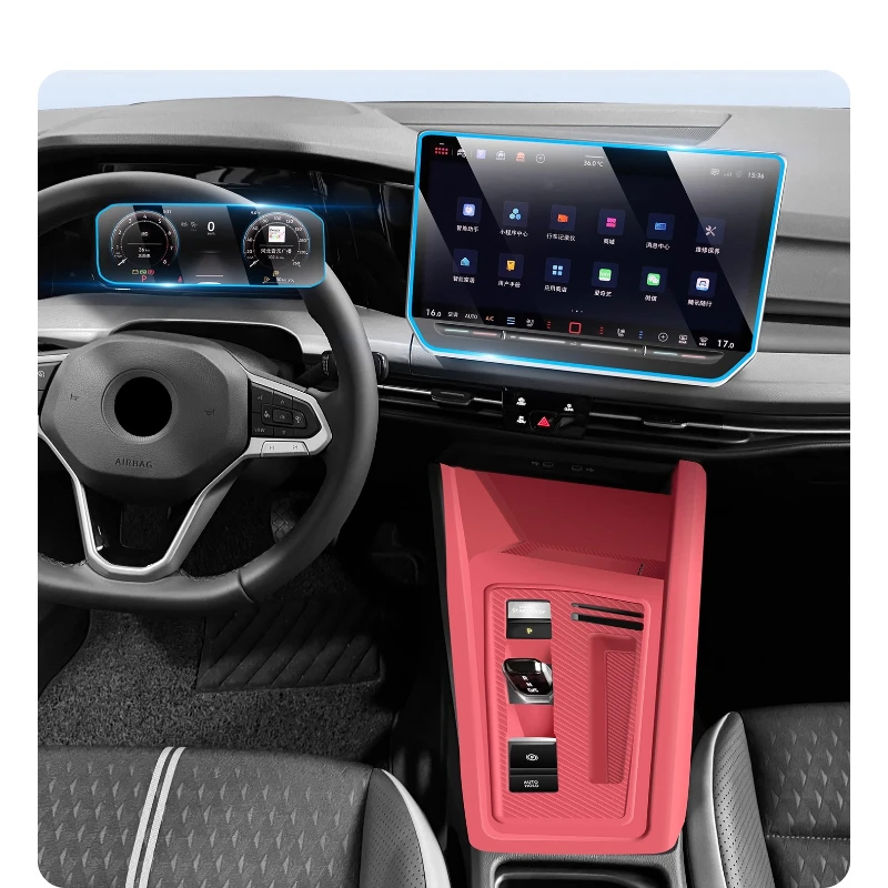 폭스바겐 골프 8세대 센터 콘솔 패드 기어 패널 버튼 실리콘 보호 필름 인테리어 개조 액세서리