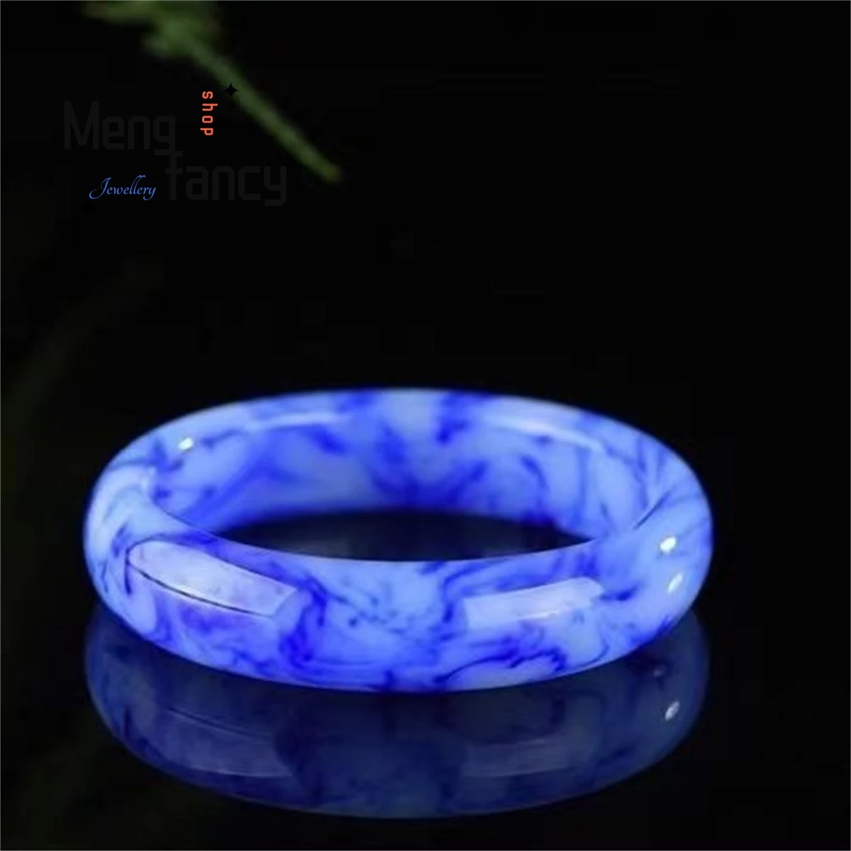 Blue Jade Bracelet - Round Beads (NJBA050) – New Jade
