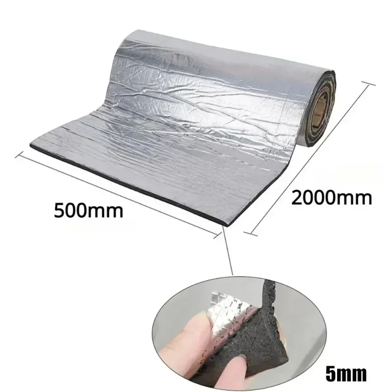 2000*500/250*400mm 5/10mm Auto Sound Matte Proofing Deadener Wärme Schalldämmung Trittschalldämmung matte Haube Geschlossene Zelle Schaum Zubehör – Detail 1